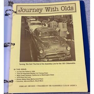 Journey Of Olds Oldsmobile Club Of America Newsletters 1987/1988